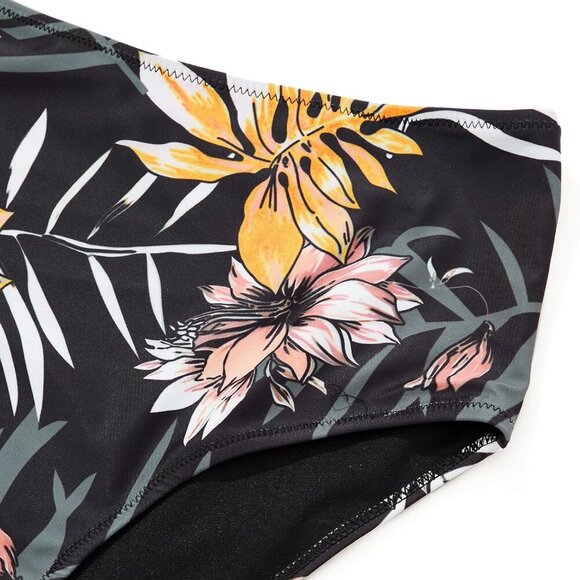 Women Sexy Halter Tankini Bathing Suit - Slimming Tummy Control Swimsuit in Retr - Picture 5 of 6